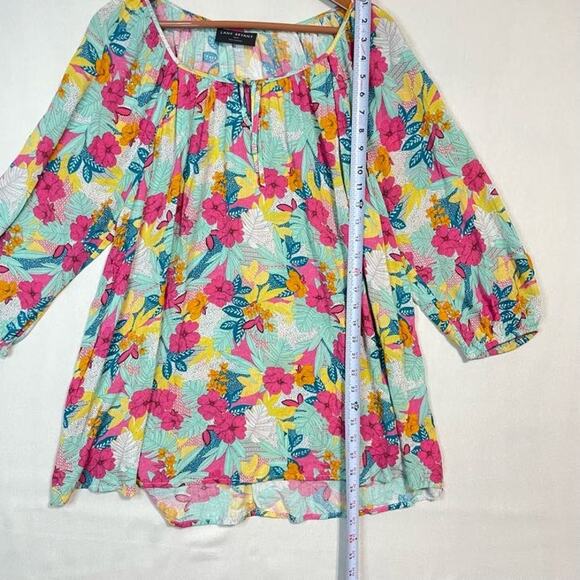 Lane Bryant Floral Print Lightweight Tunic Top Blouse Women's Plus -‎ Size 14/16 - Picture 4 of 6